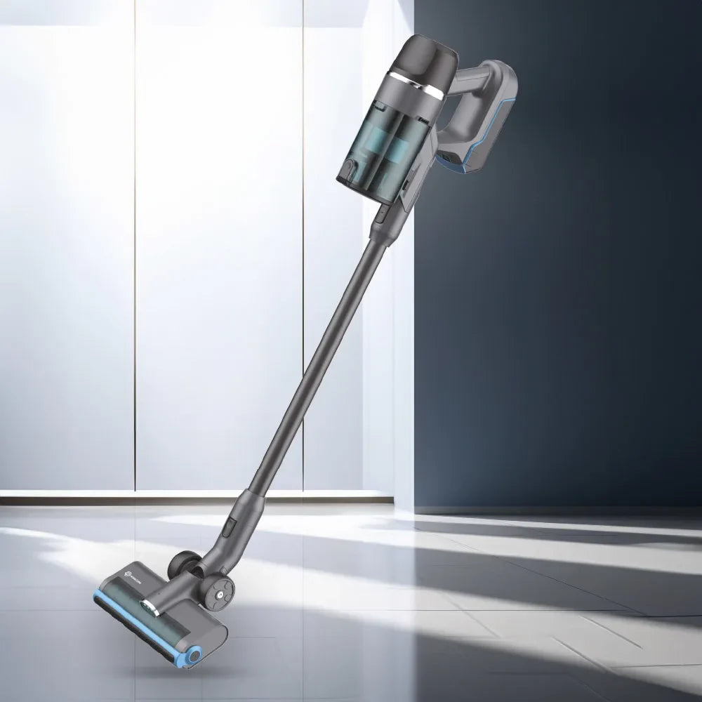 aspiradora vertical utilizada en la limpieza del hogar