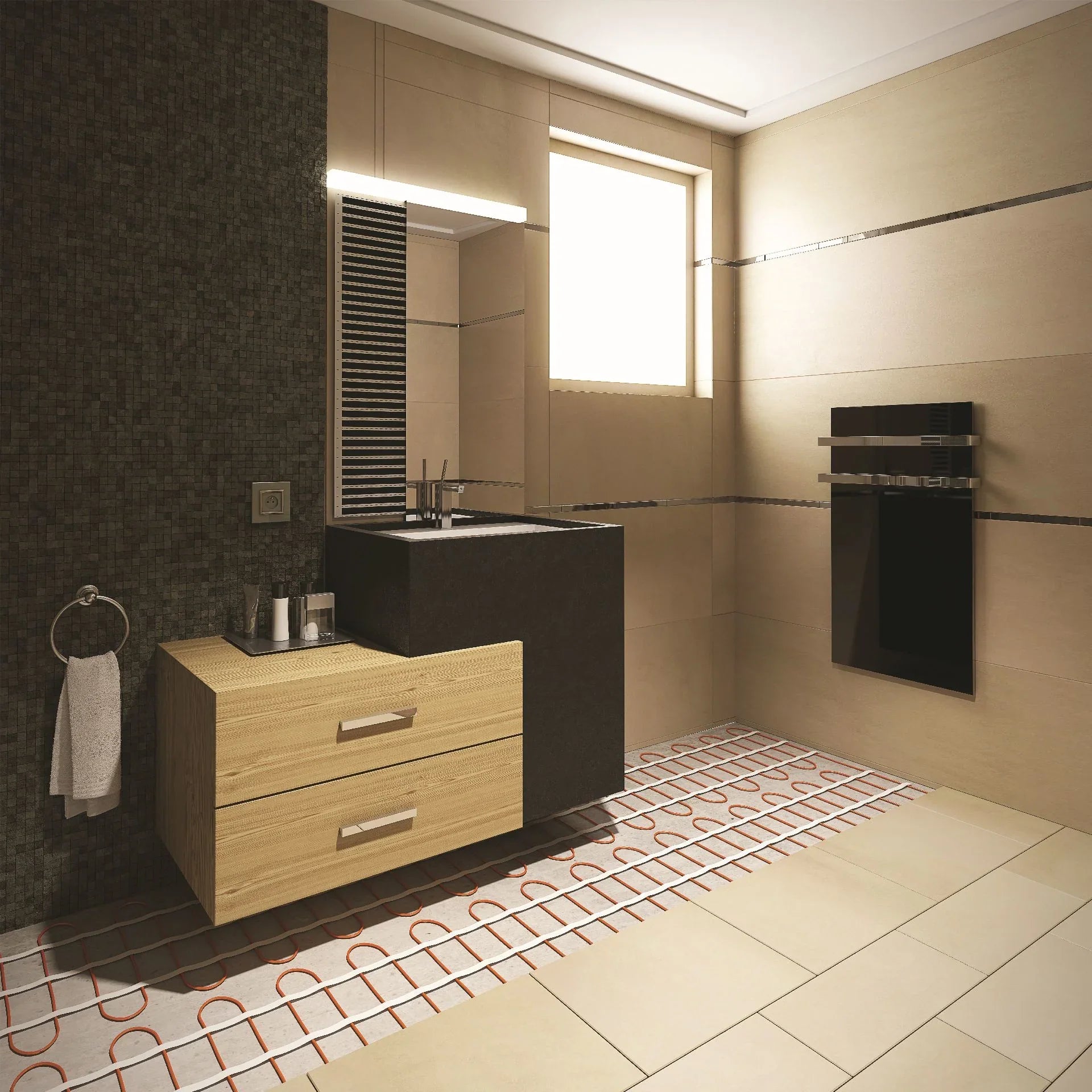 piso radiante baño