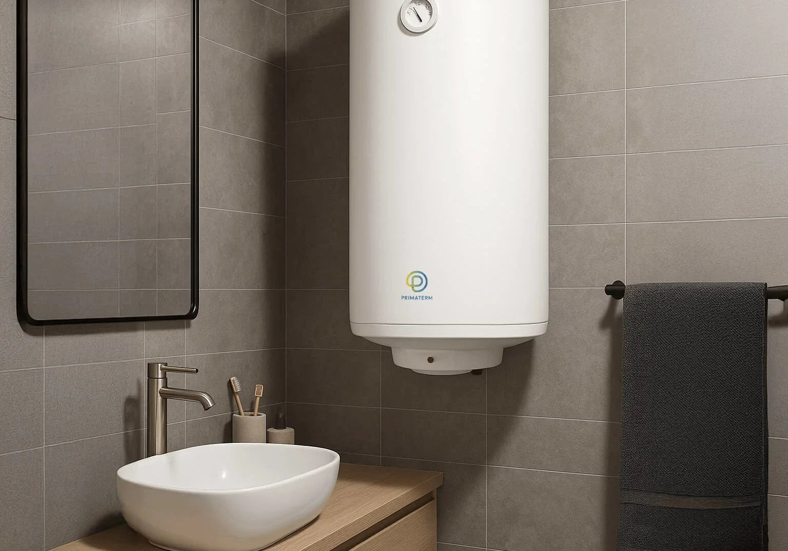 termo eléctrico instalado en un departamento