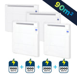 Pack de calefacción 90m2 (Radiador Ecoslim 2x1000W + 2x2000W)
