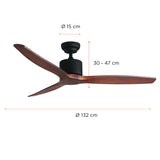Pack 2 Ventiladores de Techo Aviador Café Ajustable 52” PRIMATERM