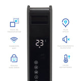 Pack 3 Radiadores Calefactor Convector Wifi Digital Starlife 1000-2000W Antracita PRIMATERM