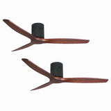 Pack 2 Ventiladores de Techo Boston Aspas Aviador Café 52" PRIMATERM
