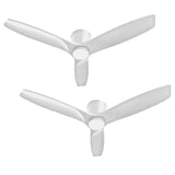Pack 2 Ventiladores de Techo Faro Blanco con Luz Led 3 Colores 42” PRIMATERM