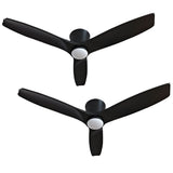 Pack 2 Ventiladores de Techo Faro Negro con Luz Led 3 Colores 42” PRIMATERM