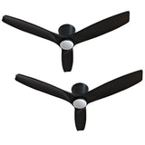 Pack 2 Ventiladores de Techo Faro Negro con Luz Led 3 Colores 42” PRIMATERM