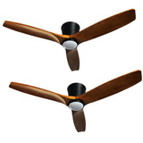 Pack 2 Ventiladores de Techo Faro Nogal con Luz Led 3 Colores 42” PRIMATERM