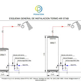 Termo Eléctrico Ari Stab 300 Litros 3000w Piso - Vertical ARISTON (Sin Base) (AB - N°392)