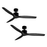 Pack 2 Ventiladores de Techo Aviador Negro Ajustable 52” PRIMATERM