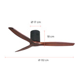 Ventilador de Techo Boston Aspas Aviador Café 52" PRIMATERM