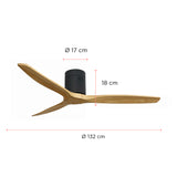 Ventilador de Techo Boston Aspas Aviador Natural 52" PRIMATERM