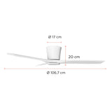 Ventilador de Techo Faro Blanco con Luz Led 3 Colores 42” PRIMATERM