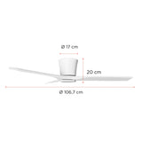 Pack 2 Ventiladores de Techo Faro Blanco con Luz Led 3 Colores 42” PRIMATERM