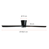 Pack 2 Ventiladores de Techo Hydra Negro 42” PRIMATERM